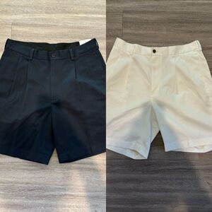 BUNDLE: Pleated Shorts - Navy and White